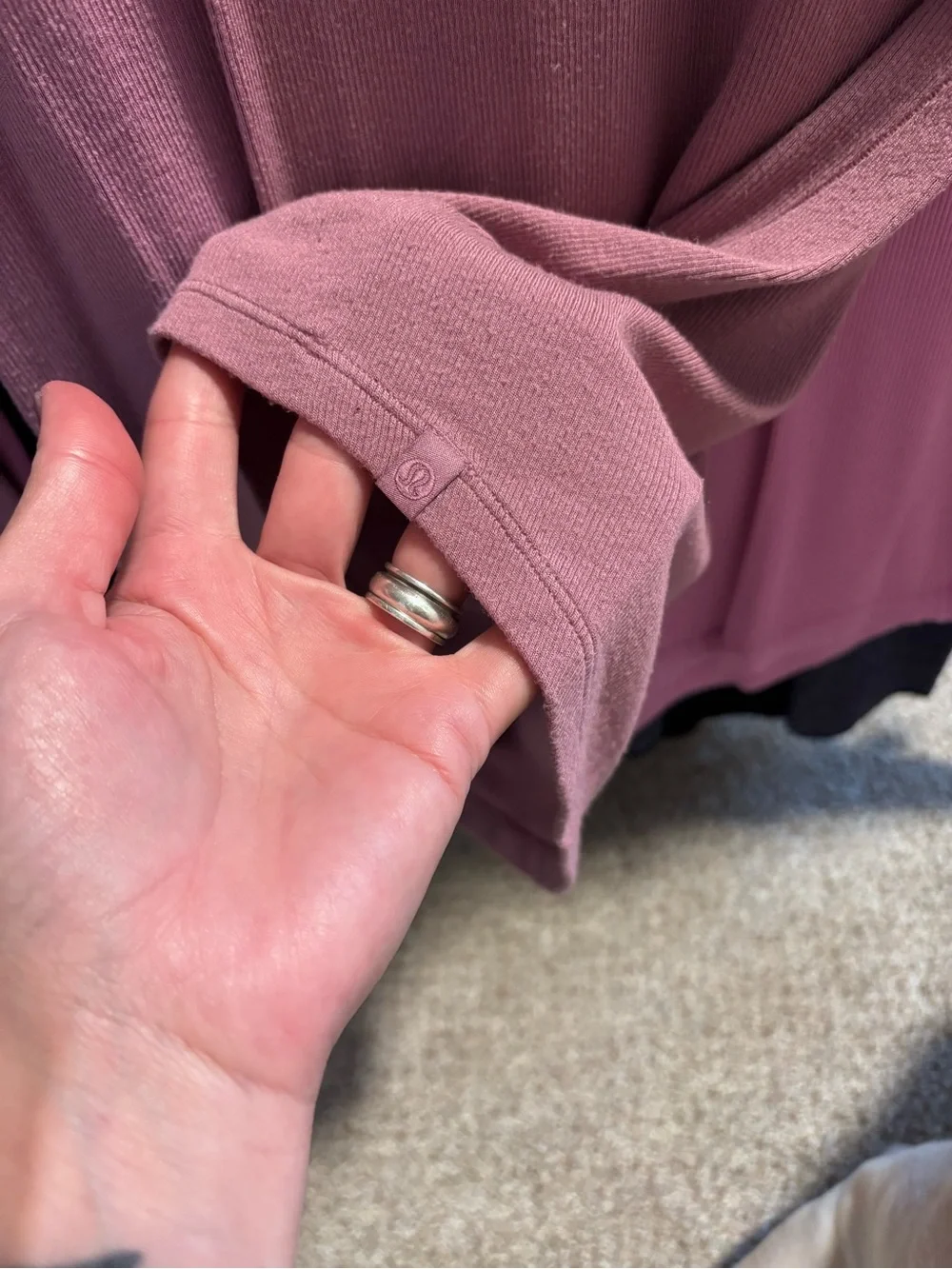 Women's Lululemon Long-Sleeve Crew Neck Top - Dusty Rose